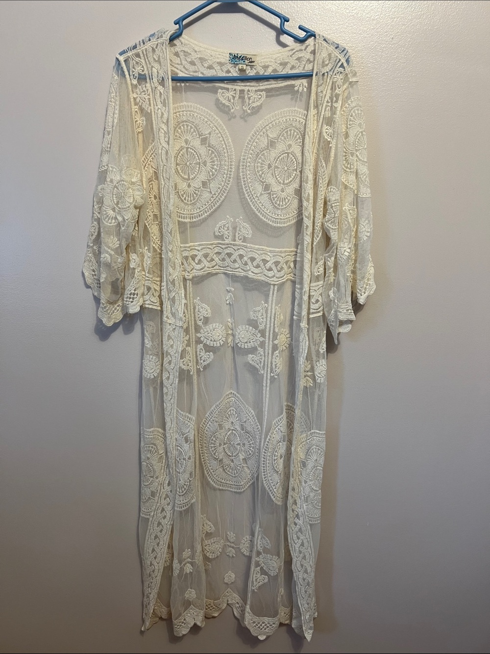 Rebellion Cream Crochet Lace Swim Coverup